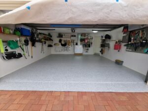 Double garage epoxy